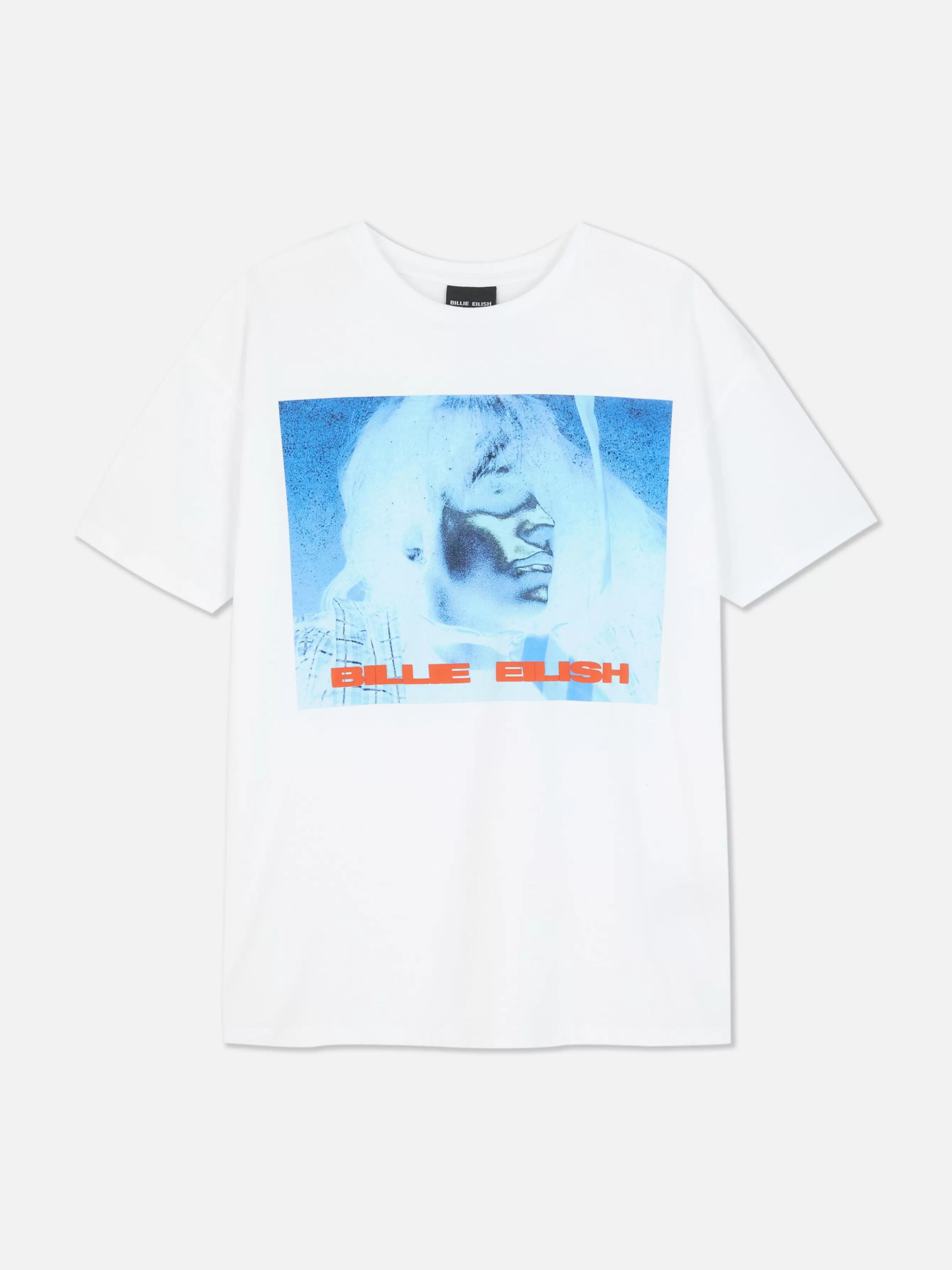 Fashion Primark T-shirt Graphique Billie Eilish Blanc