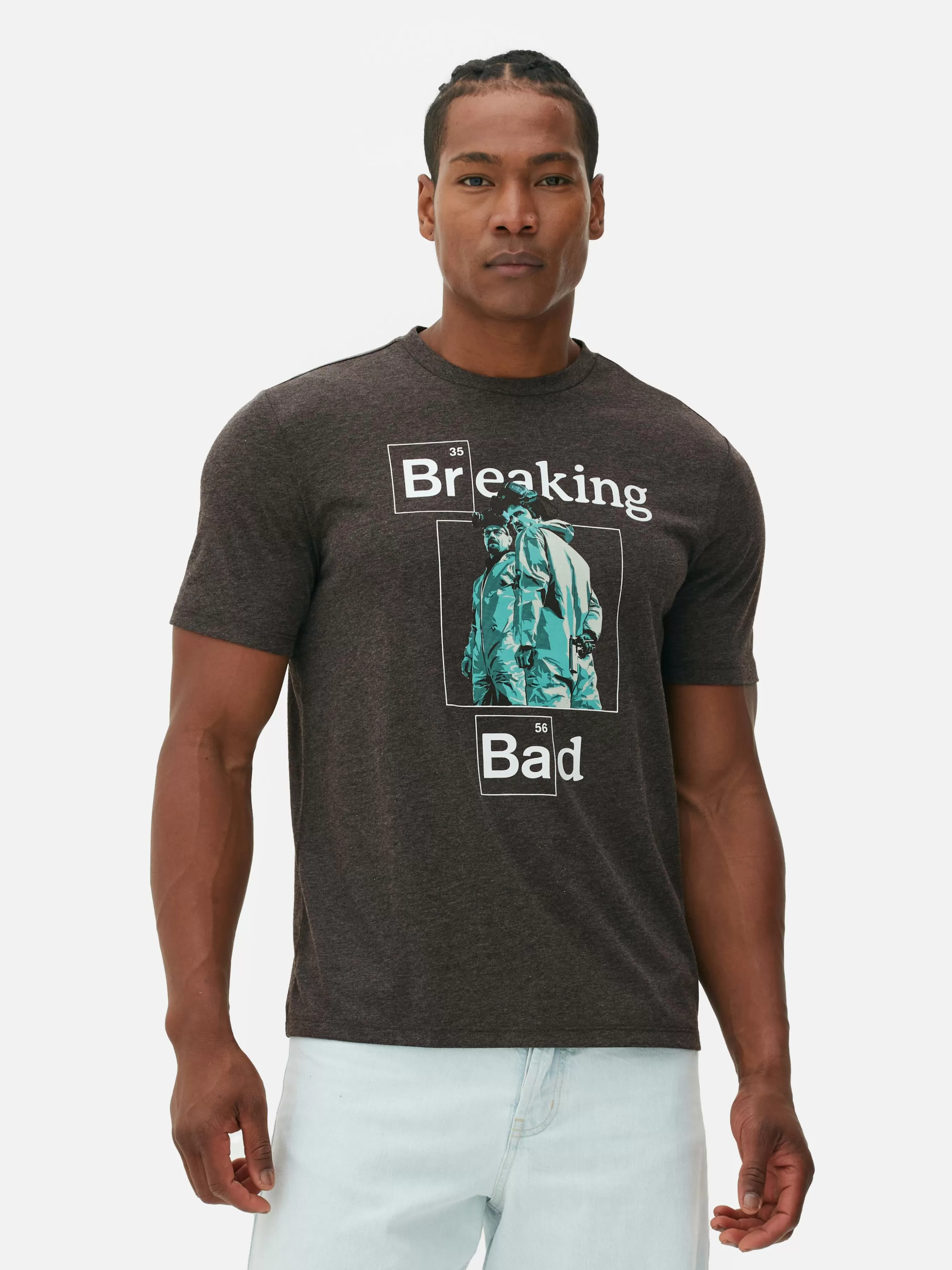 Hot Primark T-shirt Graphique Breaking Bad Gris