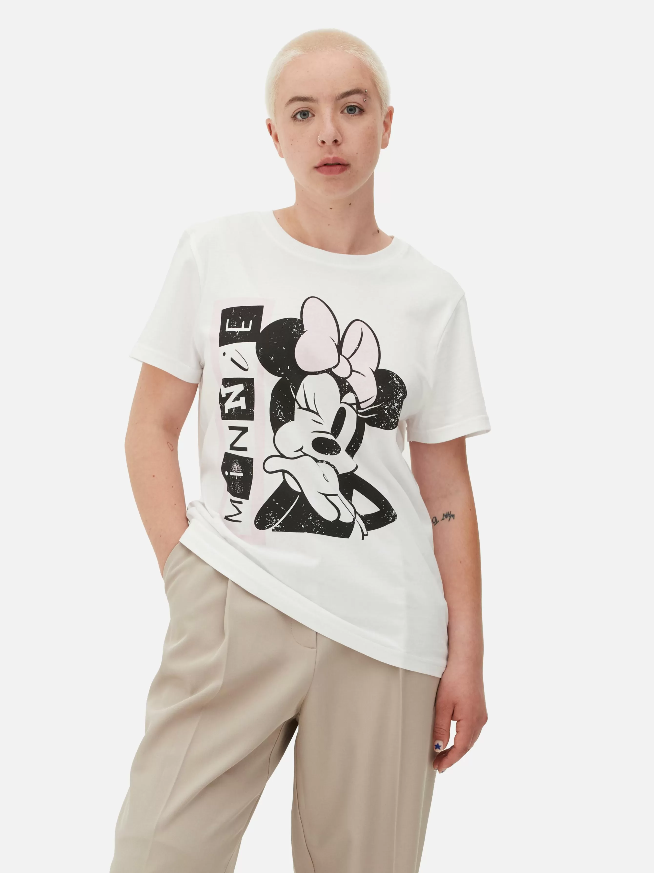 Outlet Primark T-shirt Graphique Disney Minnie Mouse Blanc