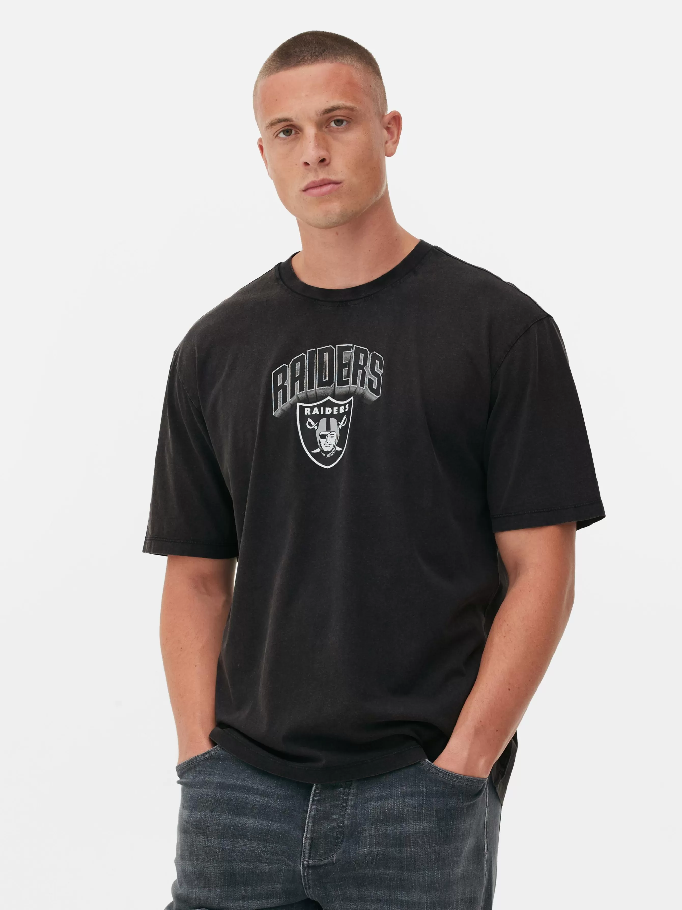 Flash Sale Primark T-shirt Graphique NFL Las Vegas Raiders Anthracite