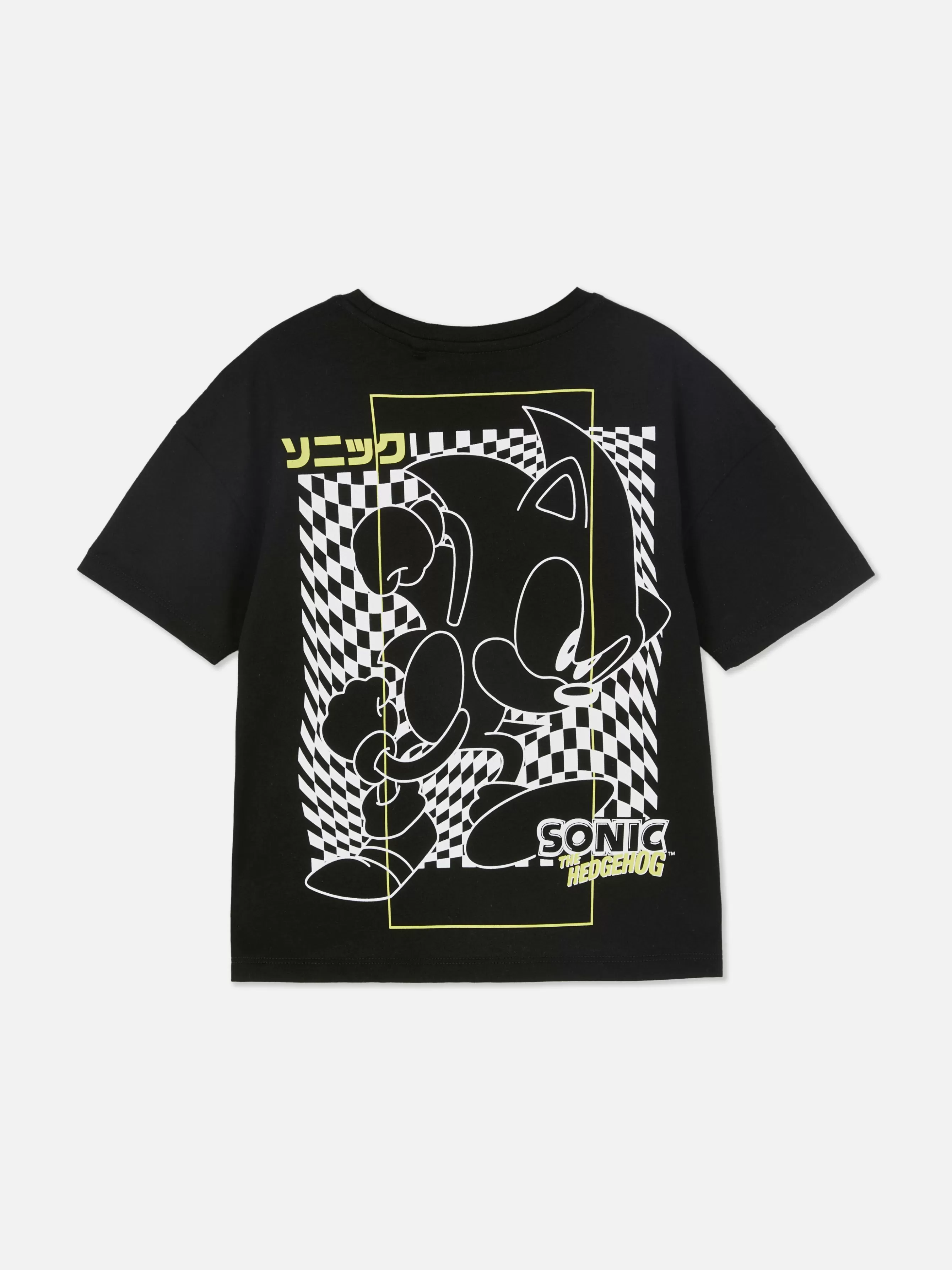 Fashion Primark T-shirt Graphique Sonic Le Hérisson Noir