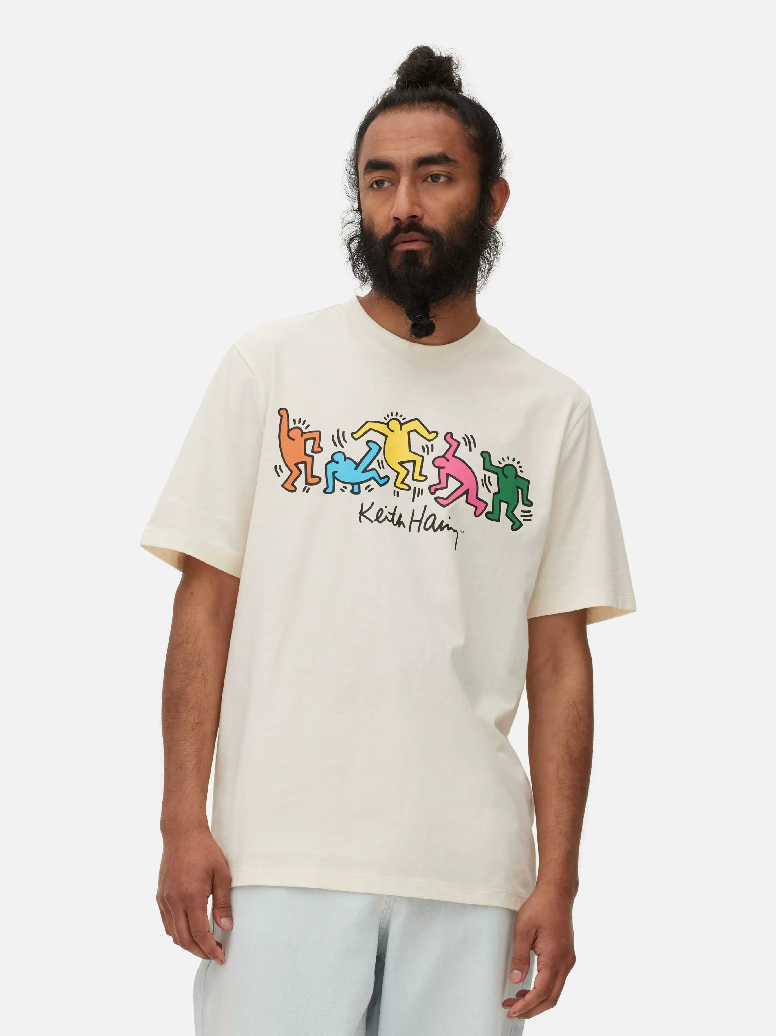 New Primark T-shirt Keith Haring Untitled (Dance) Écru