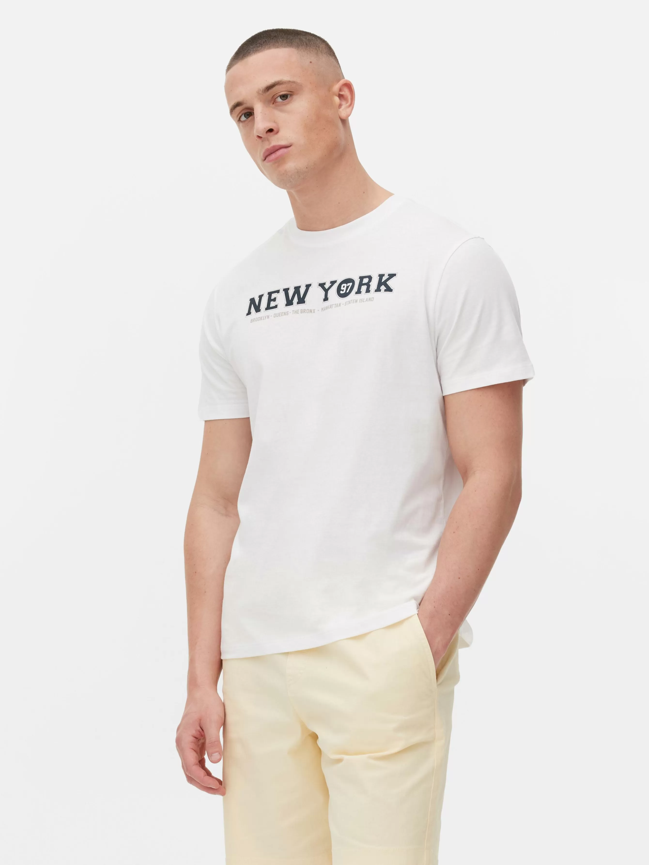 Best Primark T-shirt New York 97 Blanc