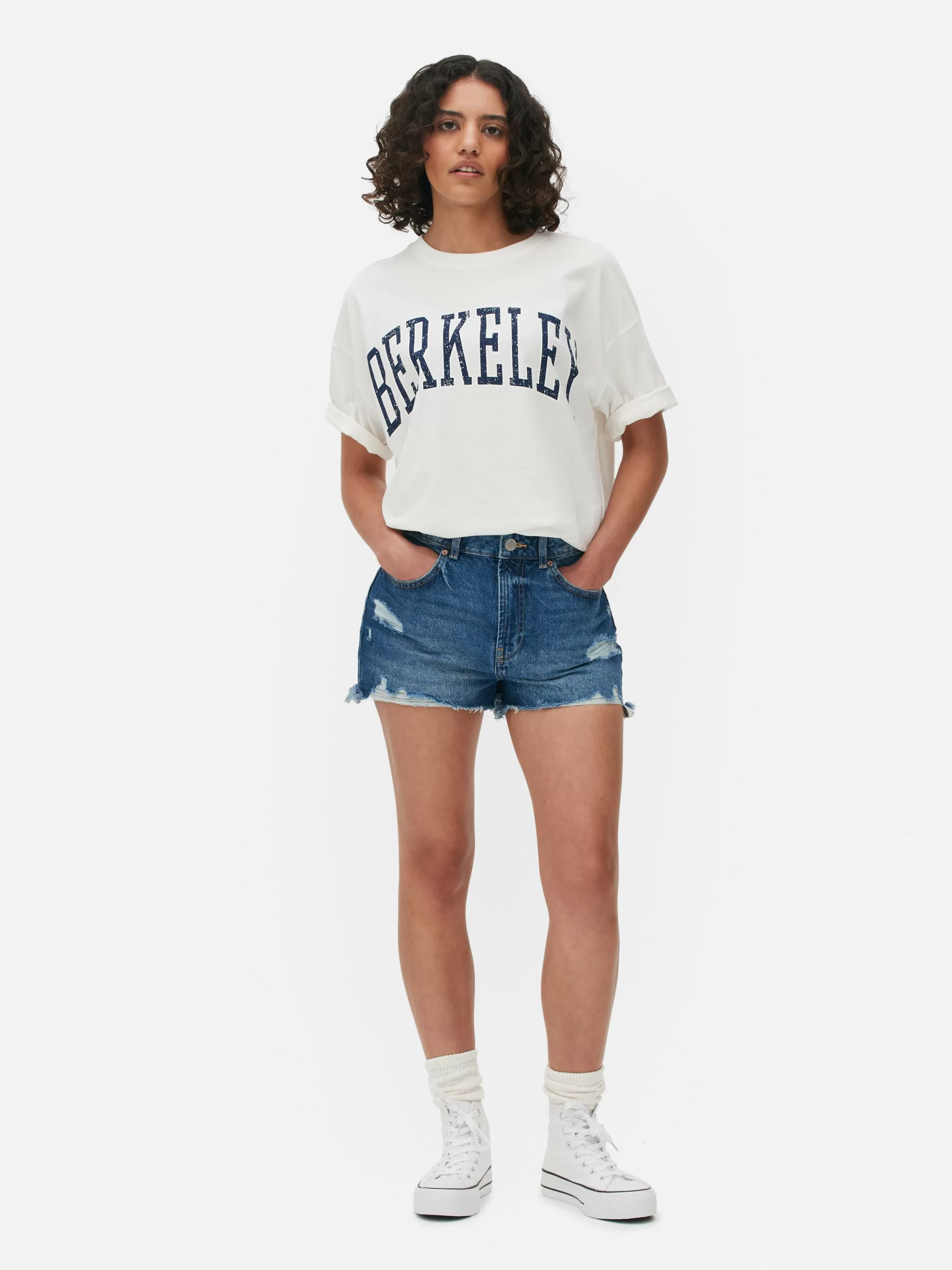 Fashion Primark T-shirt Oversize à Coordonner Berkeley Ivoire