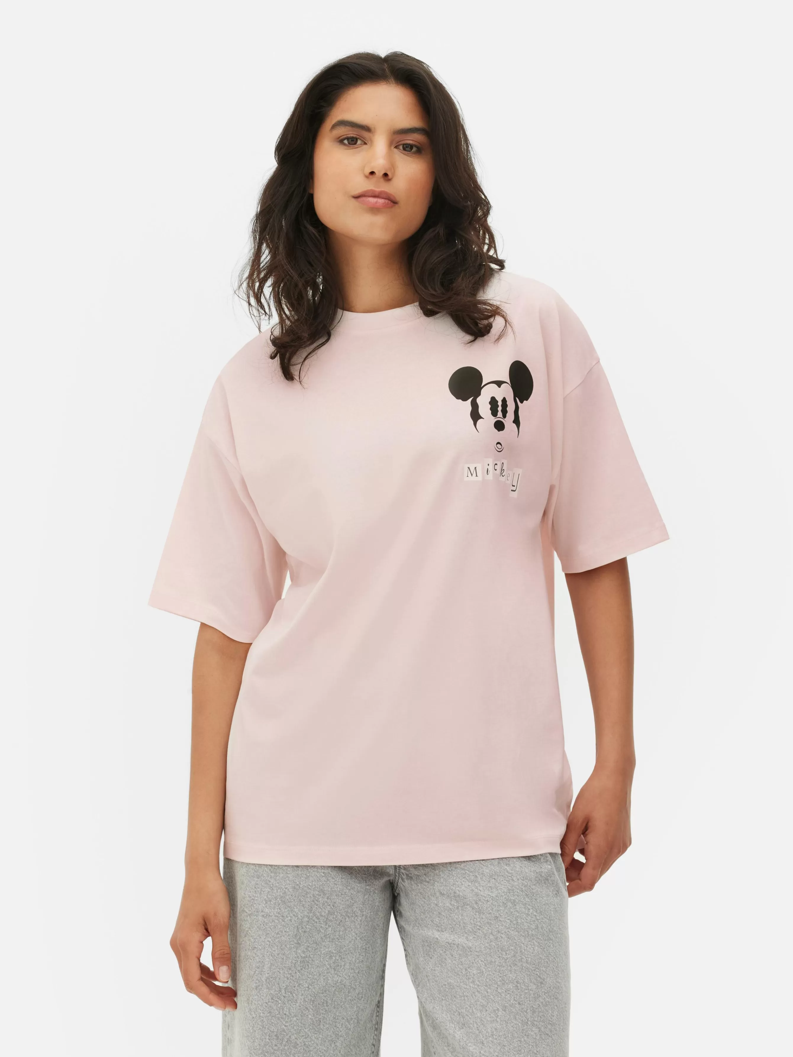 Cheap Primark T-shirt Oversize Disney Mickey Mouse Rose clair