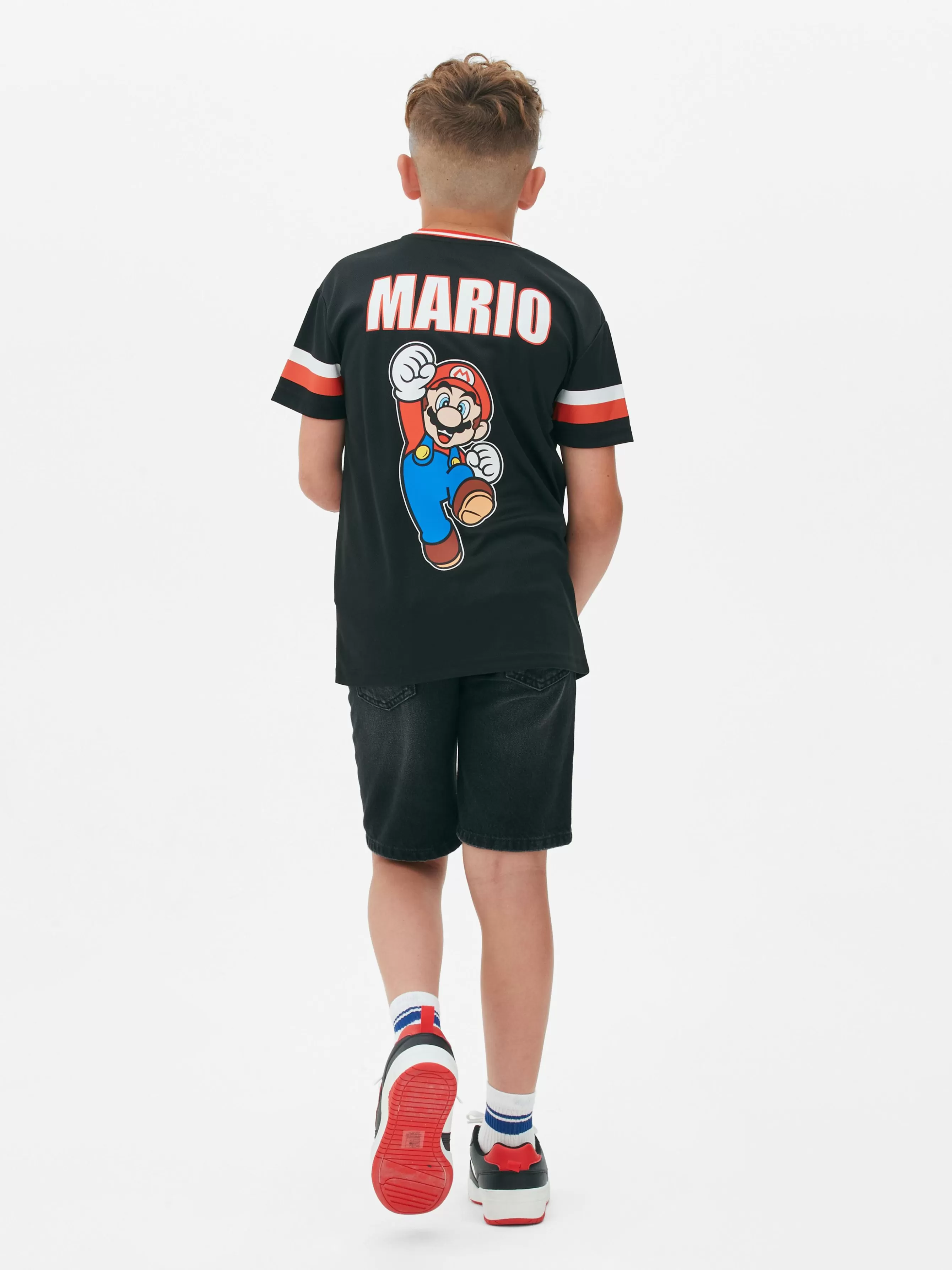 Sale Primark T-shirt Super Mario Noir