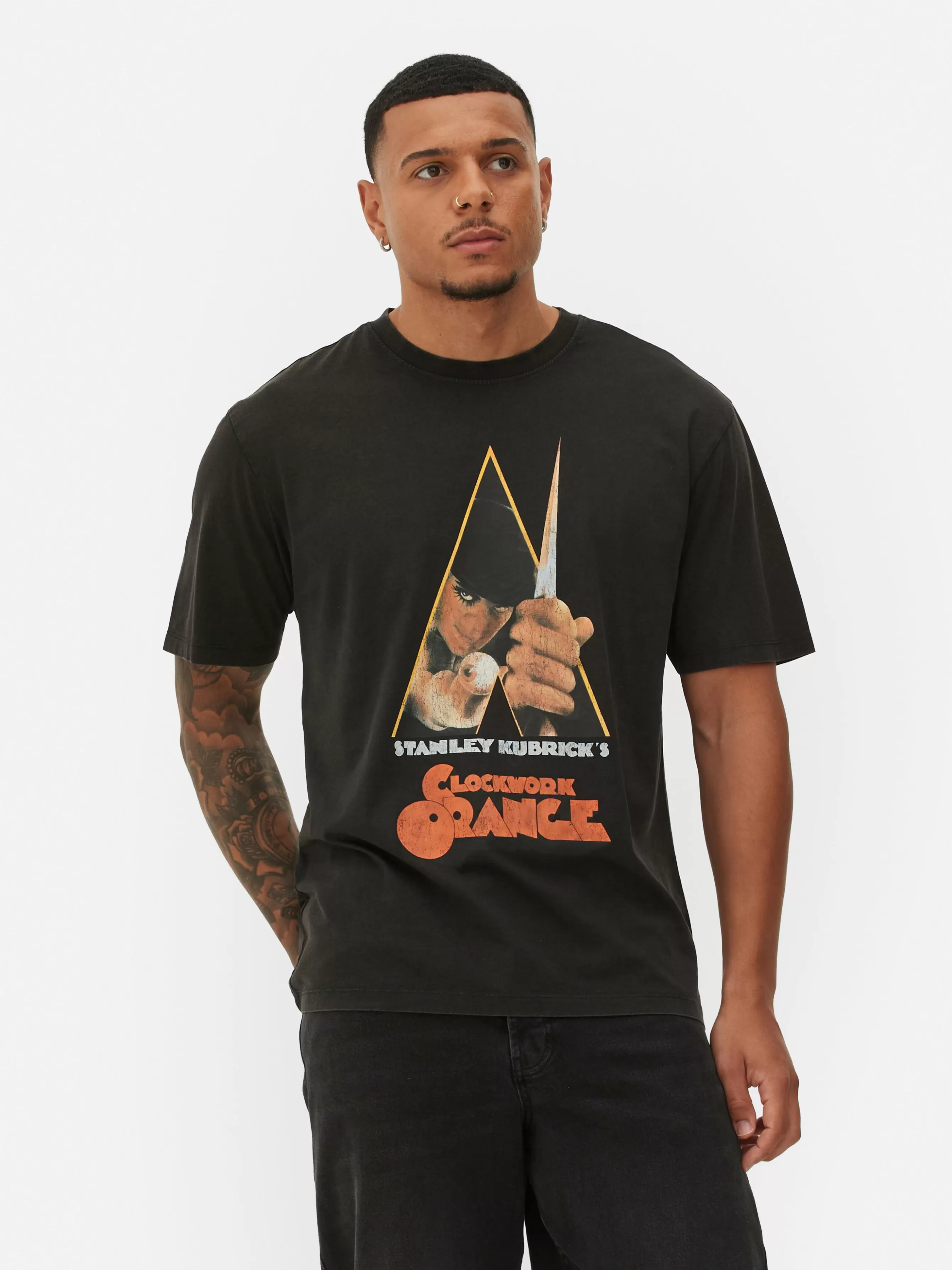 Flash Sale Primark Un T-shirt Graphique Orange Mécanique Noir