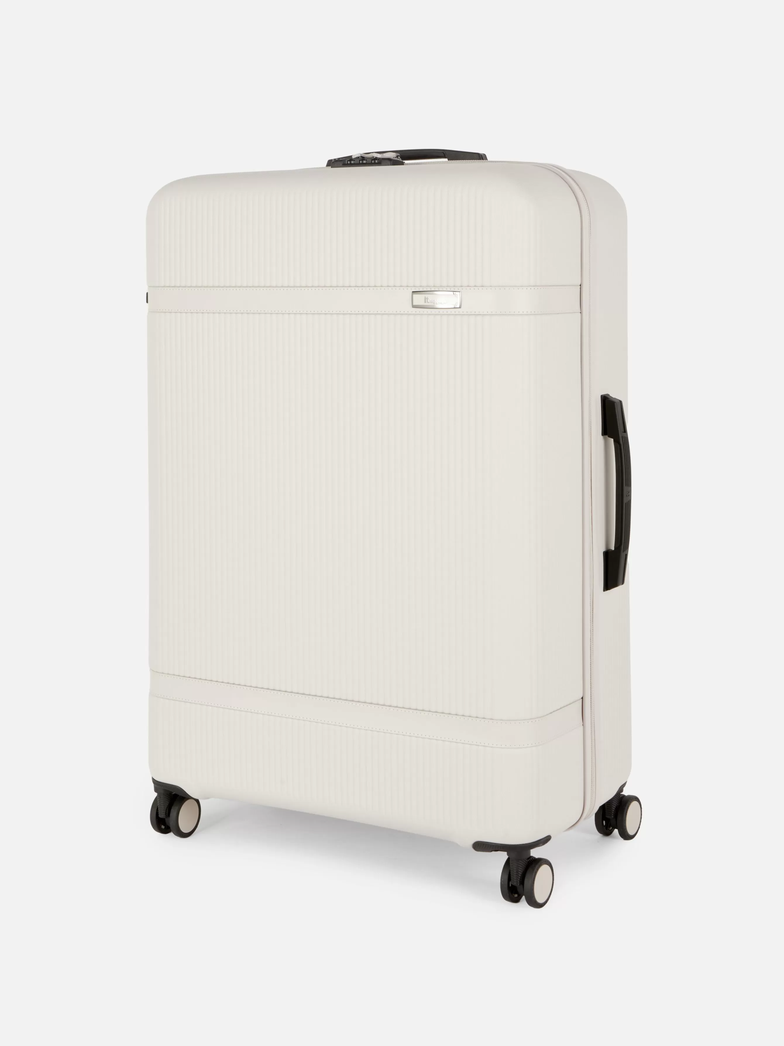 Shop Primark Valise Striée à 8 Roulettes It Luggage Crème