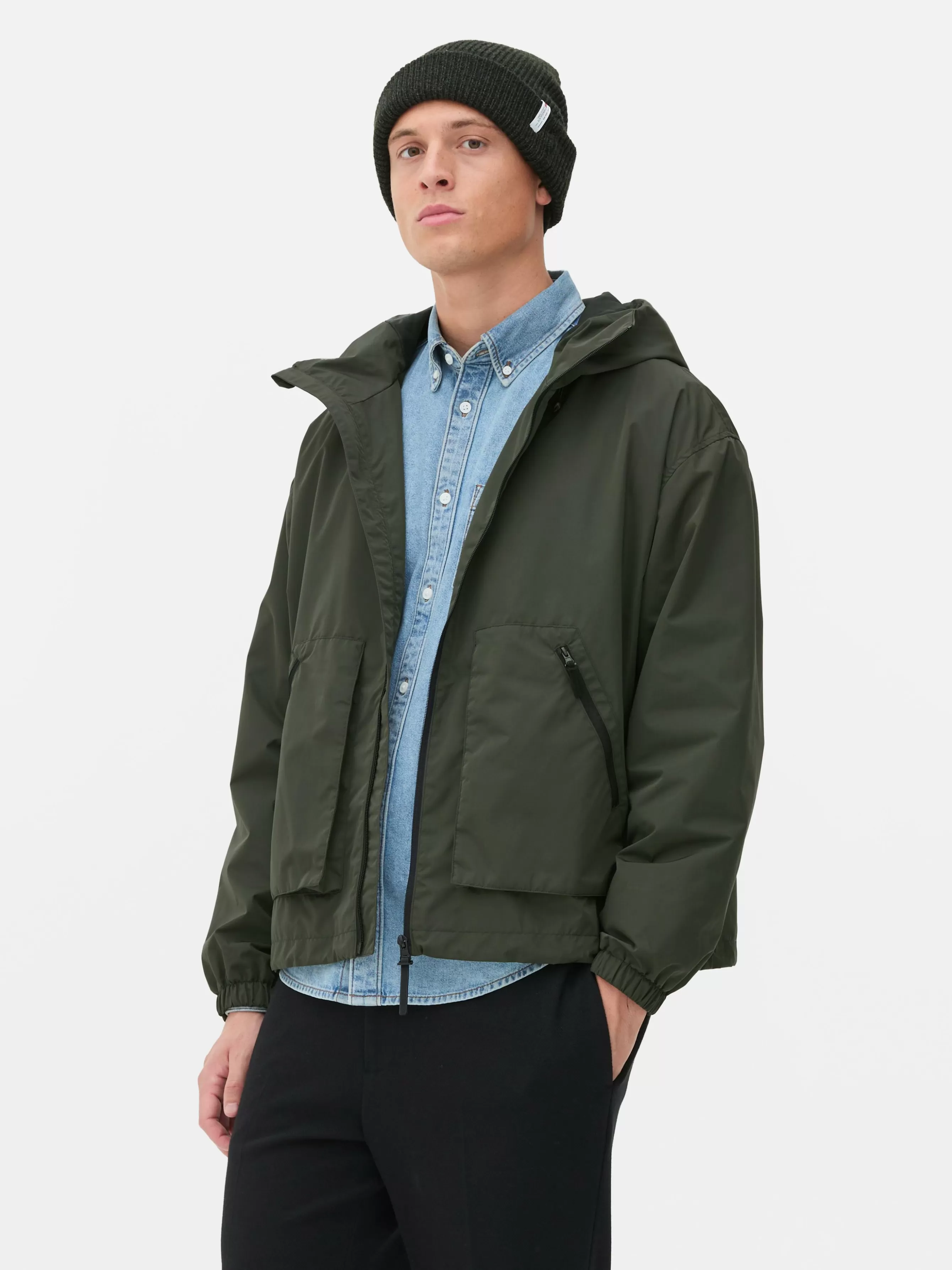 Discount Primark Veste Coupe-vent à Capuche Vert