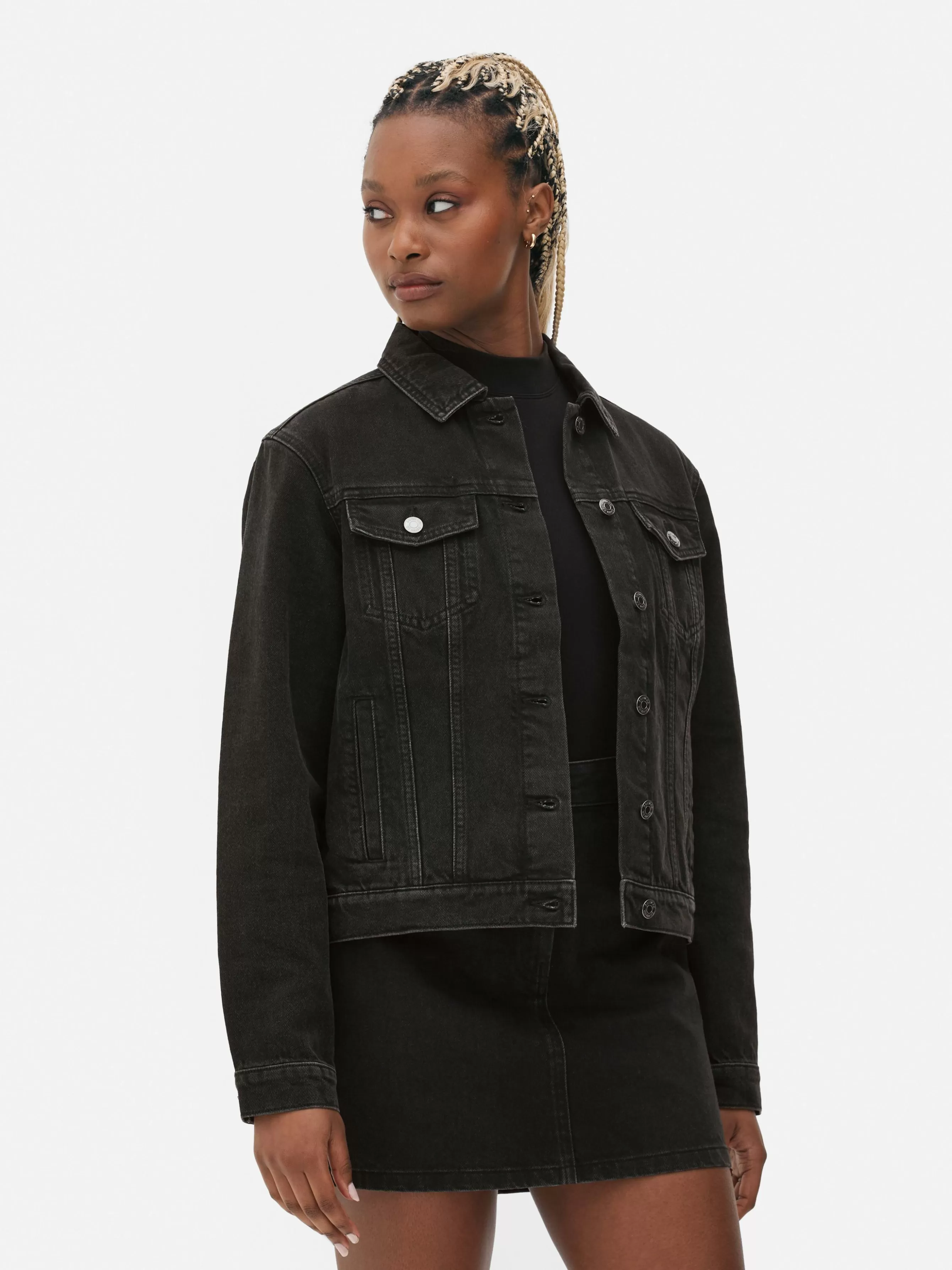 Best Sale Primark Veste En Jean Noir