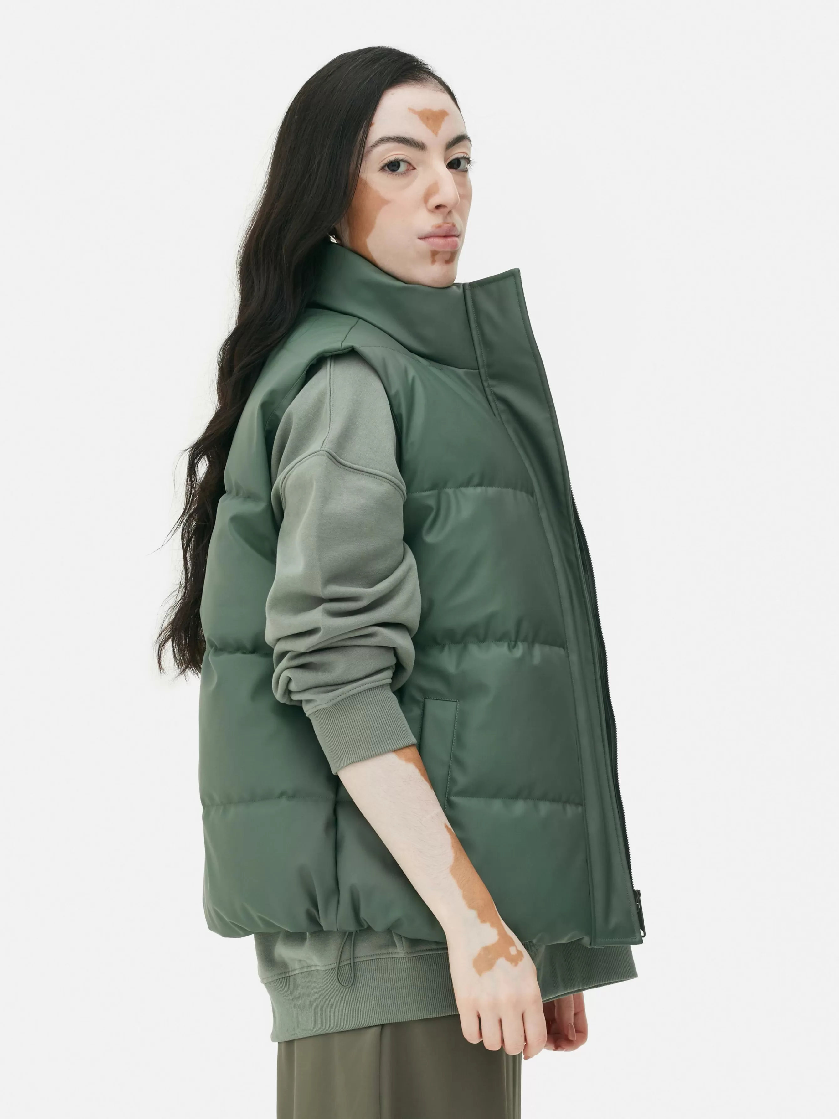 Sale Primark Veste Sans Manche Rembourrée Vert