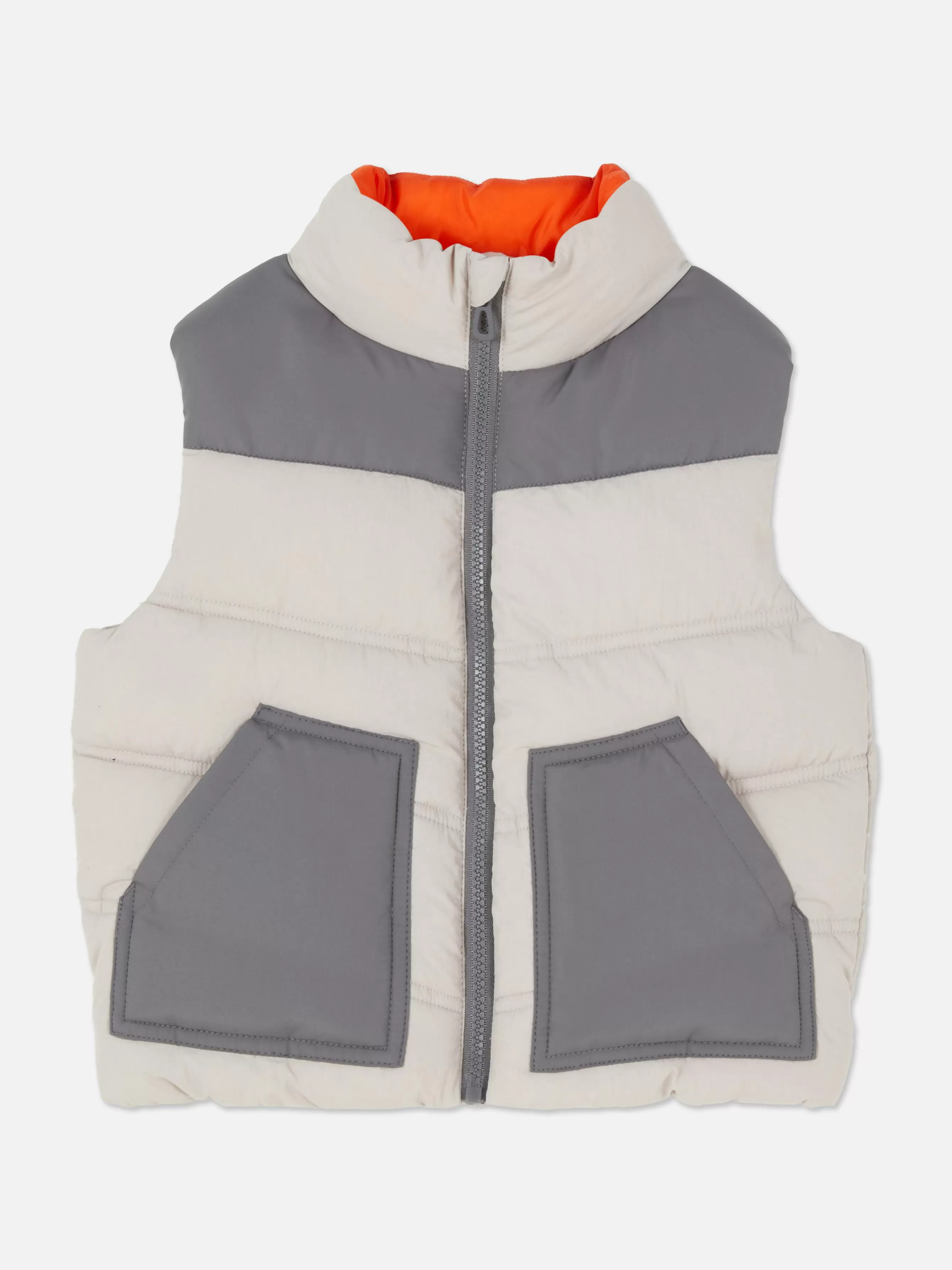 Clearance Primark Veste Sans Manches Color Block Gris